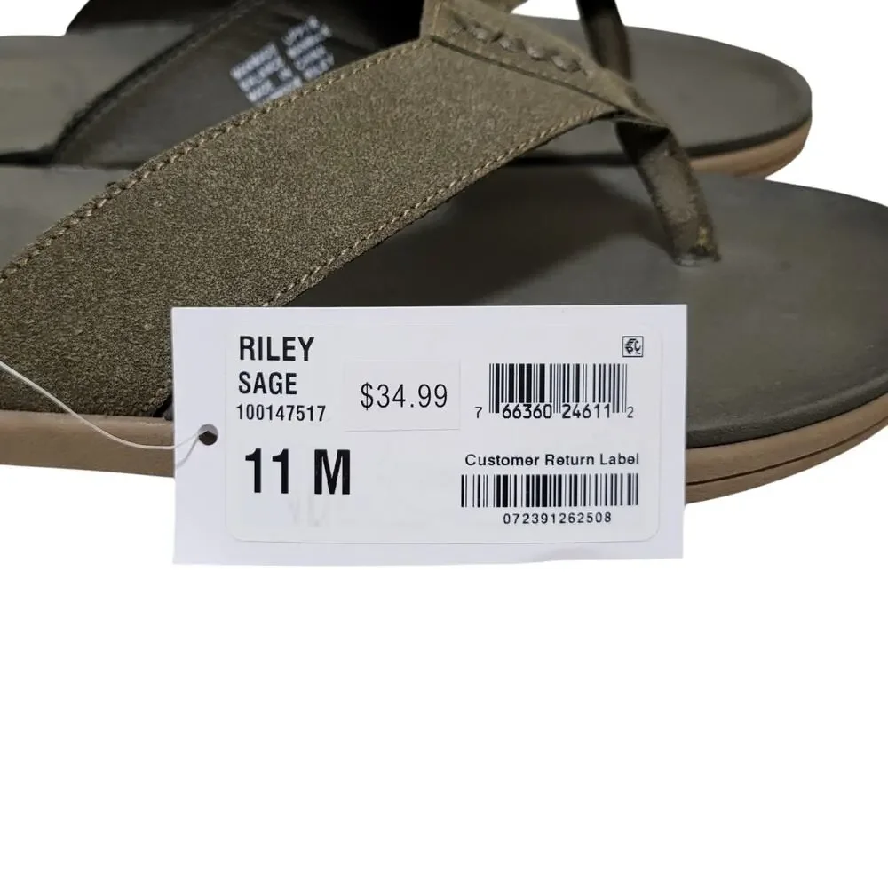 Club Room Men Riley Summer Beach Pool Flip Flop Sandals Size US 11M Sage Green